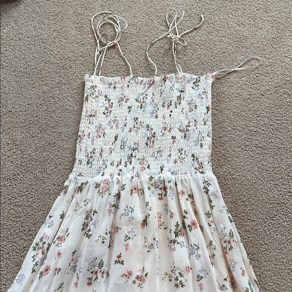 Reformation sable smocked tie shoulder dress - Picture 11 of 11